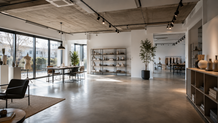 open plan commercial interior